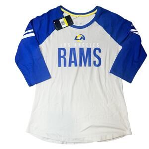 Women's Los Angeles Rams Nike Stripe Tri-Blend 3/4-Sleeve T-Shirt women sz SMALL